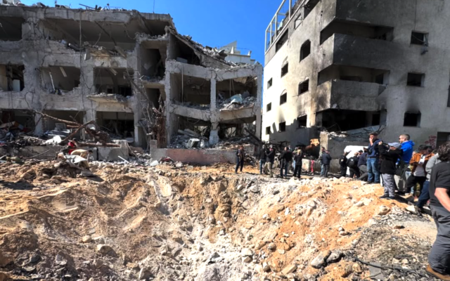 The Tel Aviv apartment building destroyed in an Iranian strike on February 28, 2026, killing one person, is next to one of the city's historic Bauhaus structures (Bauhaus Center)